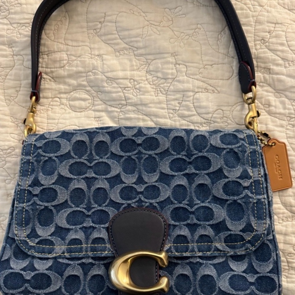 Vintage Coach Denim Shoulder Bag - Picture 4 of 11
